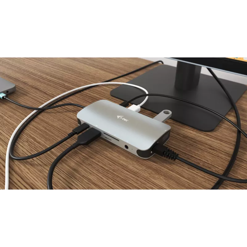 Docking Station i-tec Metal USB-C Travel Nano Dock HDMI/VGA met LAN + Power Delivery 100 W