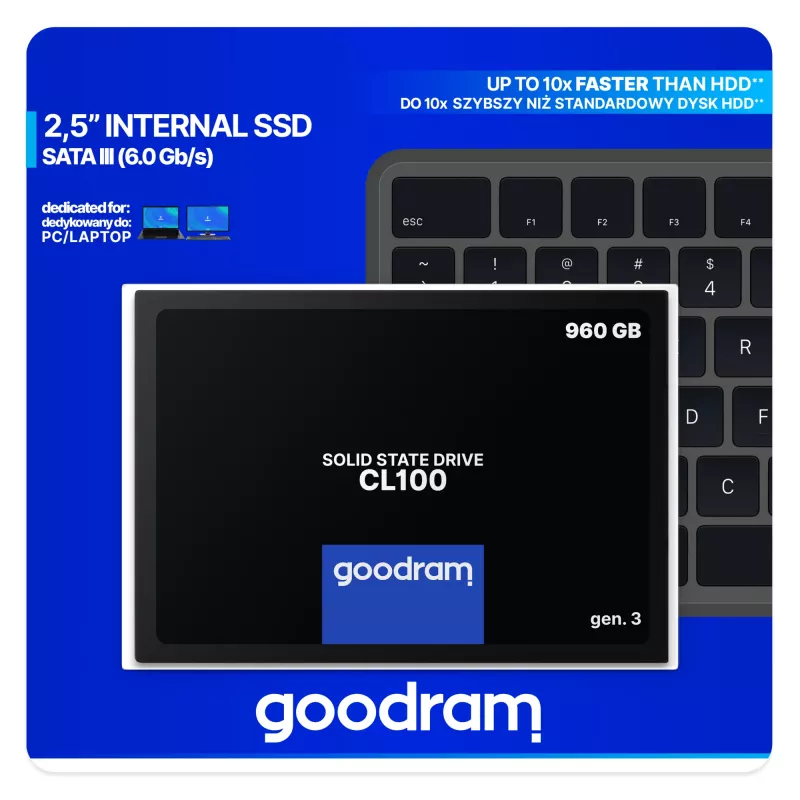 SSD-schijf Goodram 960 GB 2,5 inch SATA III SSDPR-CL100-960-G3