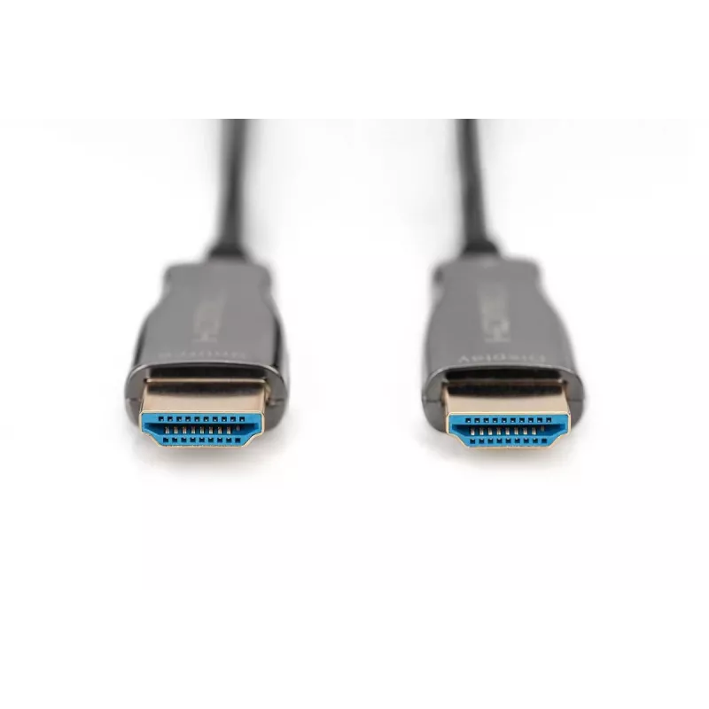 DIGITUS HDMI AOC hybride glasvezelkabel, Type A M/M, 15m UHD 4K@60Hz, CE, zwart