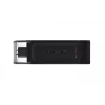 Kingston Technology DataTraveler 64GB USB-C 3.2 Gen 1 70, 64 GB, USB Type-C, 3.2 Gen 1 (3.1 Gen 1), cap, 7 g, zwart