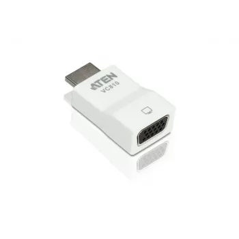ATEN HDMI-naar-VGA-converter, wit, kunststof, 1920 x 1200 Pixel, 1080p, HDMI, VGA