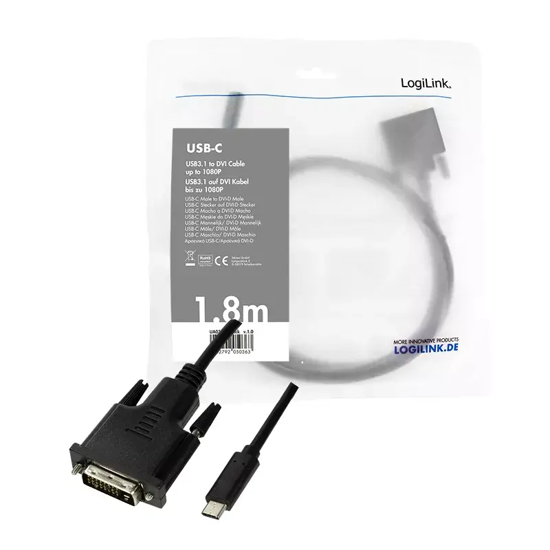 USB-grafische adapter LogiLink UA0331 zwart