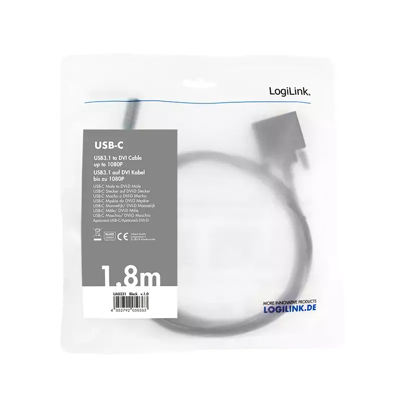 USB-grafische adapter LogiLink UA0331 zwart