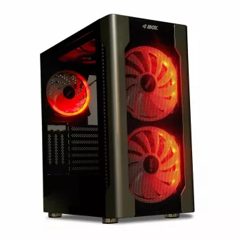PC-behuizing IBOX Chiron ZH68 Gaming, ATX midi-tower, EATX-ondersteuning, zwart, zijvenster, verlichting