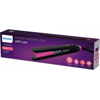 Gladstrijborstel Philips StraightCare Essential ThermoProtect BHS375/00 — keramische platen 28 mm, 2 warmtestanden, max. 220°C