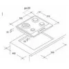 Candy Idea CHG6BR4WX RVS inbouw-gaskookplaat 60 cm 4 zones