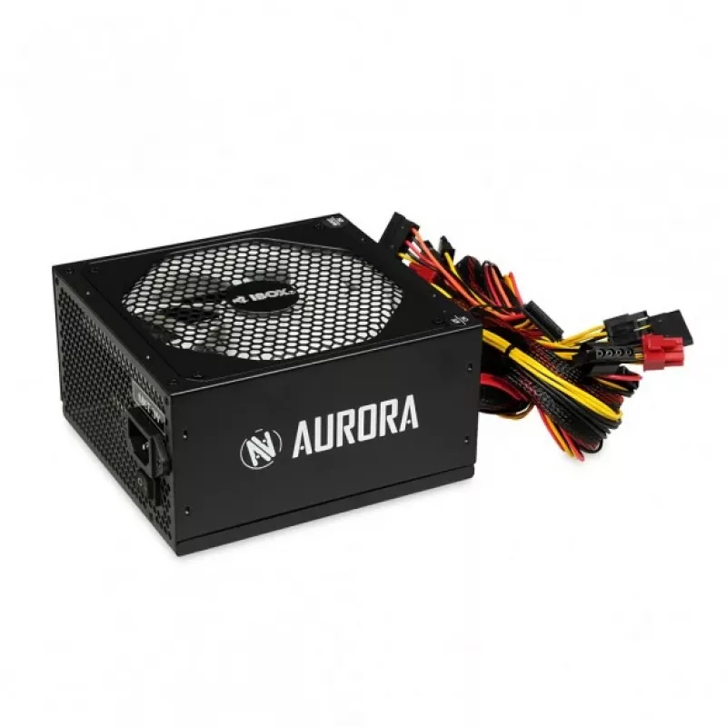 Voeding IBOX iBox Aurora 500 W 20+4 pin ATX, 140mm-ventilator, wit