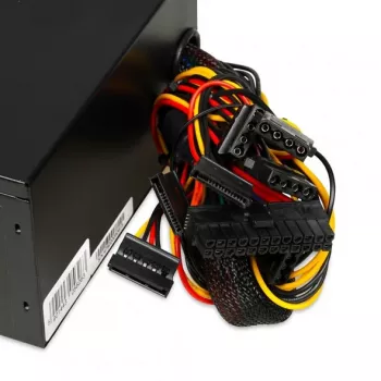 Voeding IBOX iBox Aurora 600 W 20+4-pins ATX, 140mm-ventilator, metalen behuizing, zwart