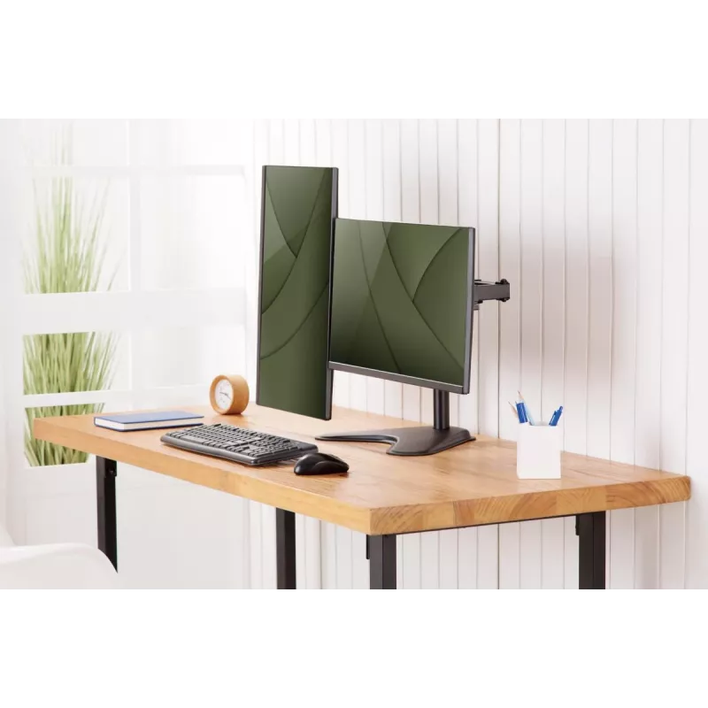 DIGITUS universele dual monitor standaard 17–32 inch 2x 8 kg (max.) zwart