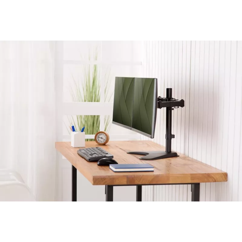 DIGITUS universele dual monitor standaard 17–32 inch 2x 8 kg (max.) zwart