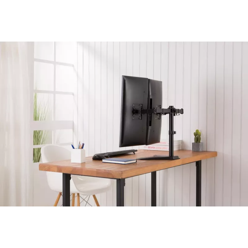 DIGITUS universele dual monitor standaard 17–32 inch 2x 8 kg (max.) zwart