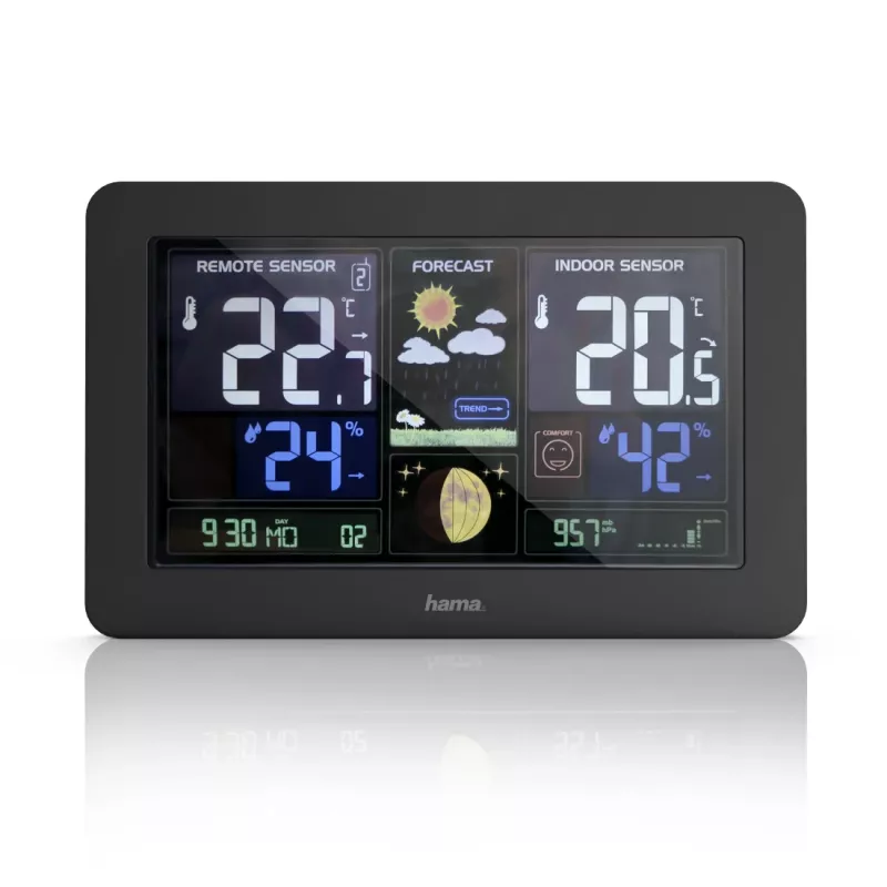 Batterijgevoed weerstation Hama Premium zwart 00186380