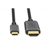 DIGITUS USB-C-naar-HDMI-adapterkabel, 4K/30 Hz, 1,8 m, zwart