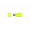 Goodram UME2 UME2-1280Y0R11 USB-stick 128 GB, USB 2.0 Type-A, 20 MB/s, met dop, geel