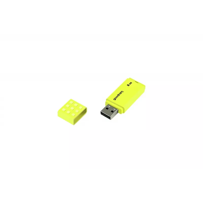 USB-stick GOODRAM UME2 8 GB USB 2.0 Type-A, geel, kapontwerp