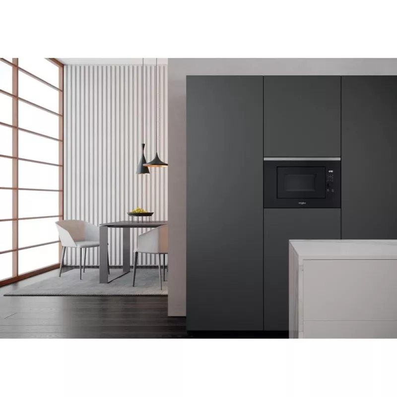 Inbouw-grill-magnetron WHIRLPOOL WMF201G, 800 W, 20 L, RVS/zwart