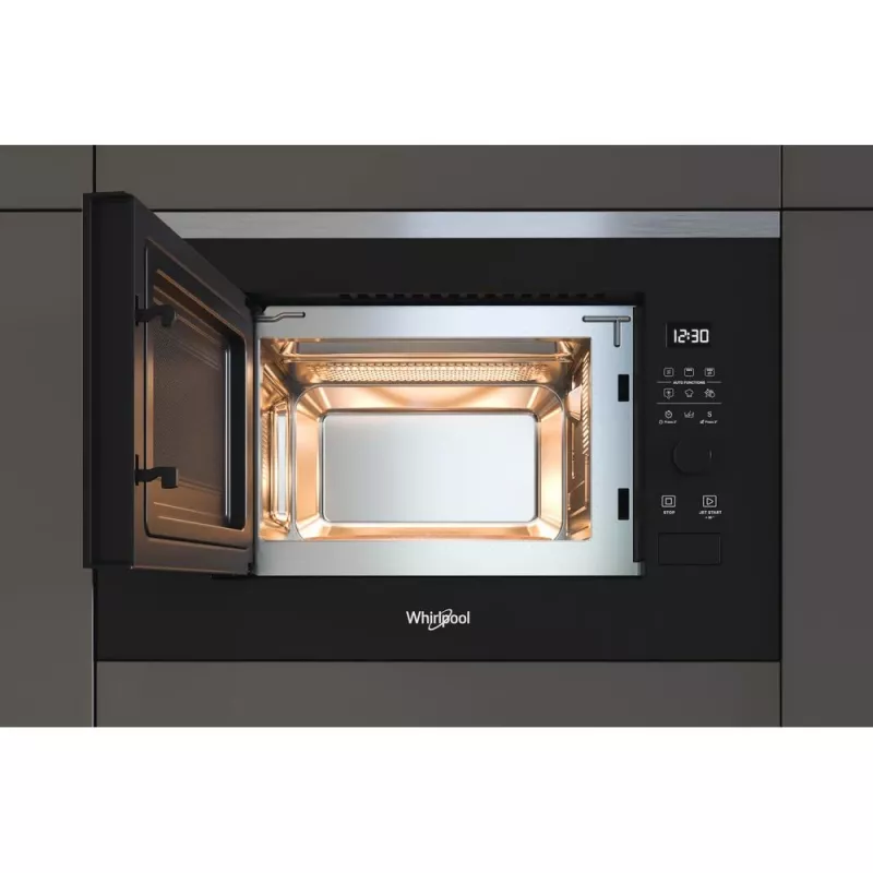 Inbouw-grill-magnetron WHIRLPOOL WMF201G, 800 W, 20 L, RVS/zwart