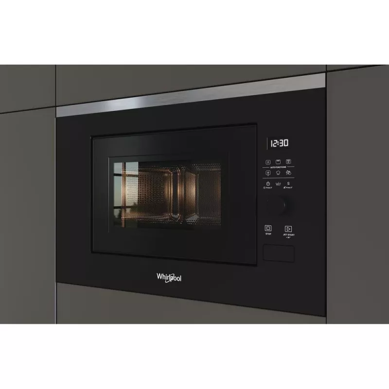 Inbouw-grill-magnetron WHIRLPOOL WMF201G, 800 W, 20 L, RVS/zwart