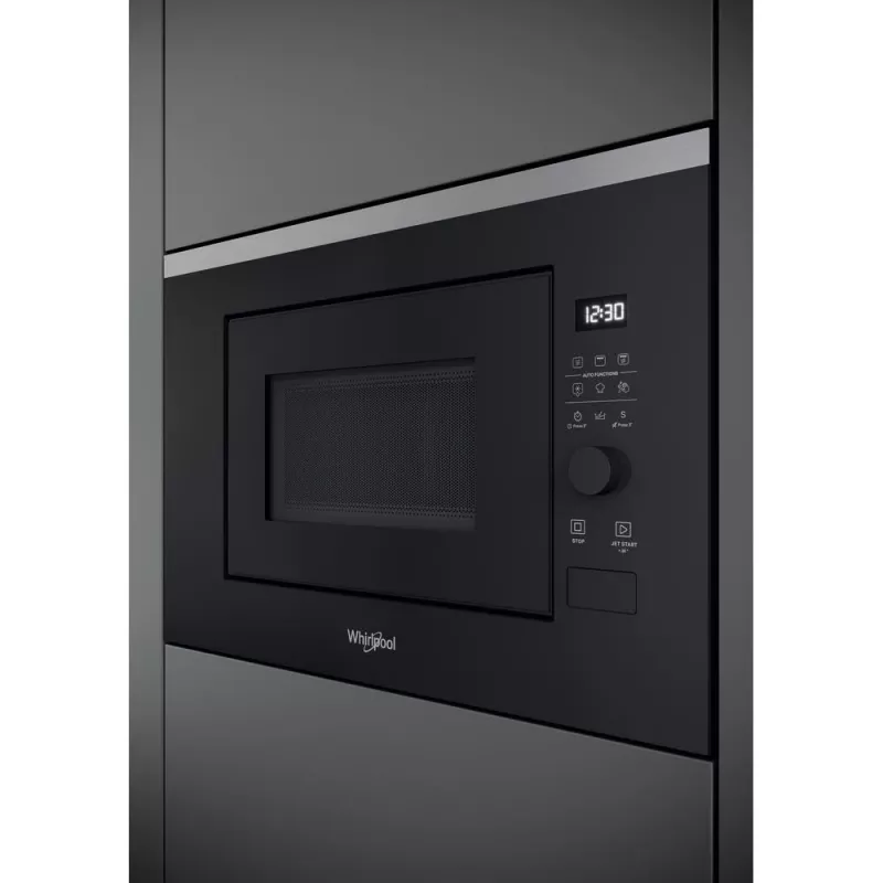 Inbouw-grill-magnetron WHIRLPOOL WMF201G, 800 W, 20 L, RVS/zwart