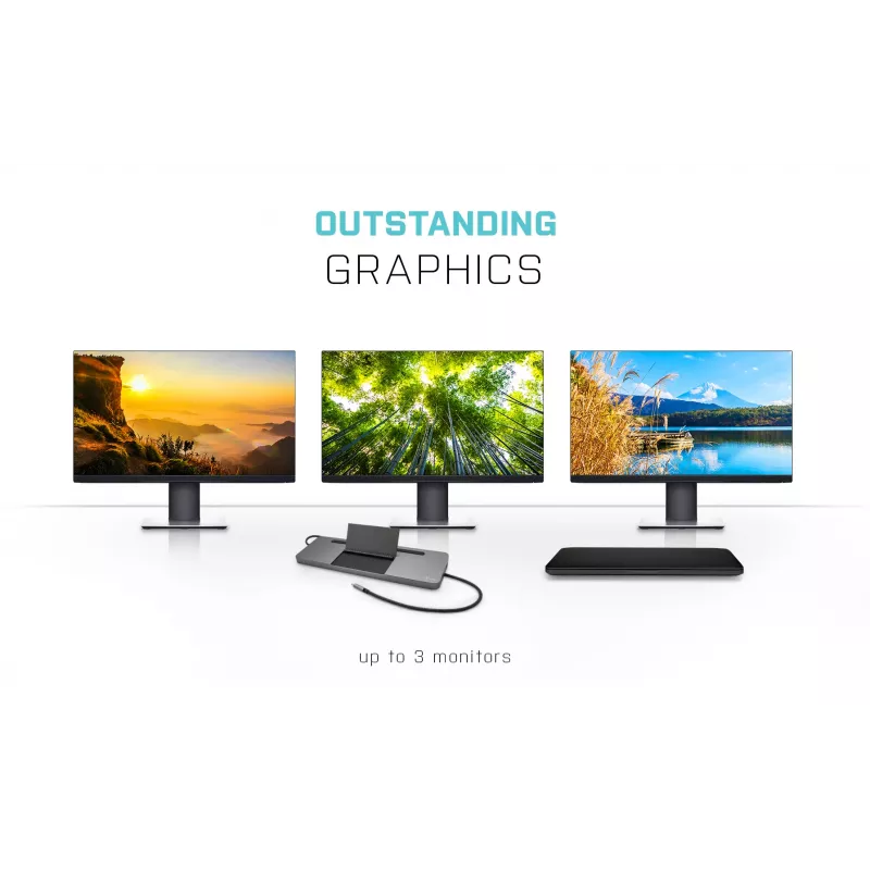 i-tec metalen USB-C ergonomische 4K 3x display dockingstation + Power Delivery 85 W