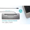 i-tec metalen USB-C ergonomische 4K 3x display dockingstation + Power Delivery 85 W