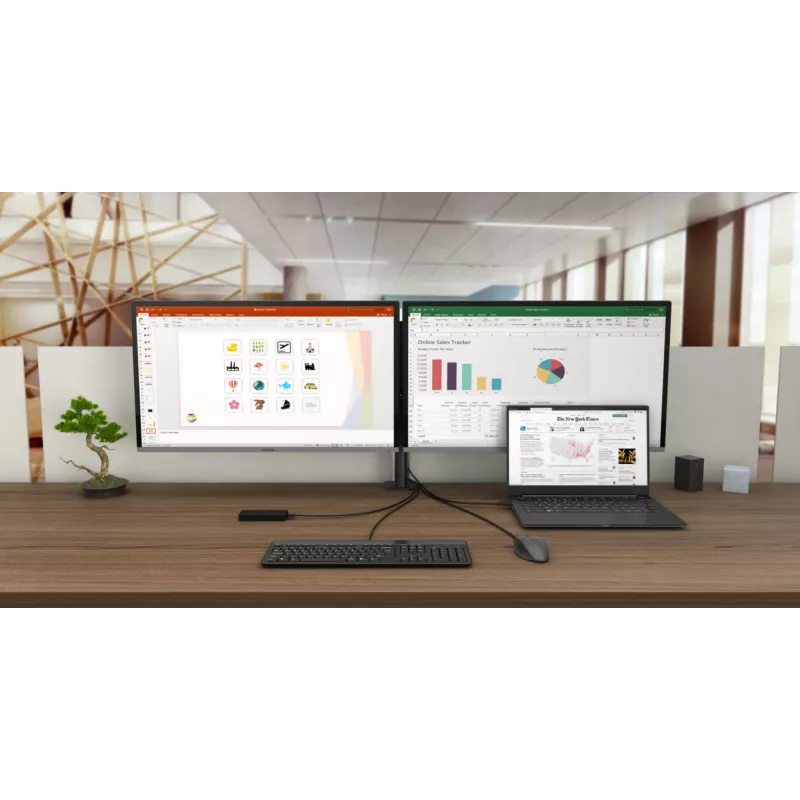 i-tec USB-C dual display dockingstation met Power Delivery 100 W
