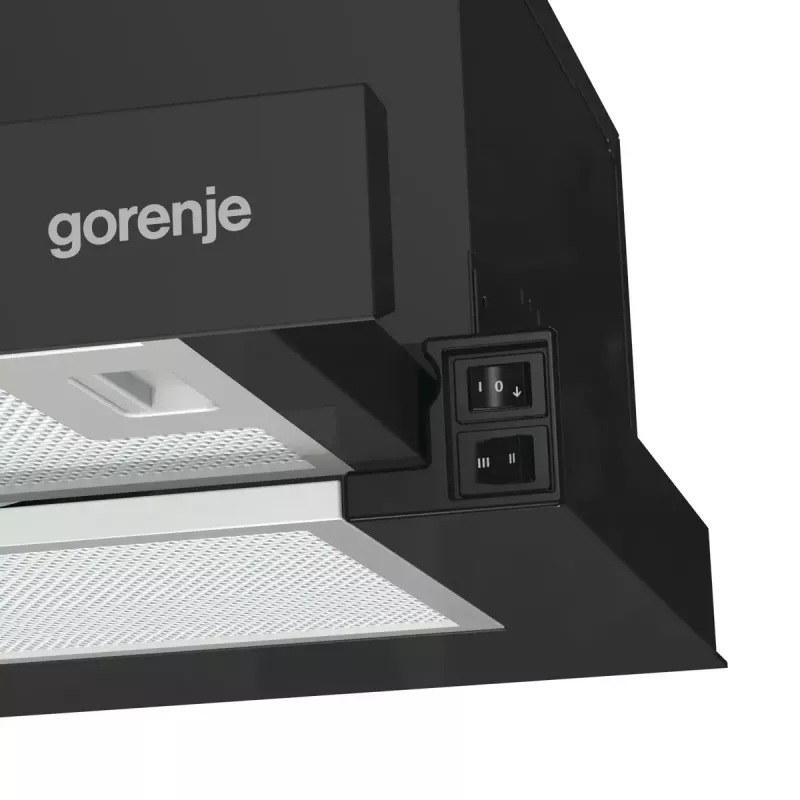 Gorenje TH60E3B afzuigkap onderbouw (uitschuifbaar) zwart 350 m³/h