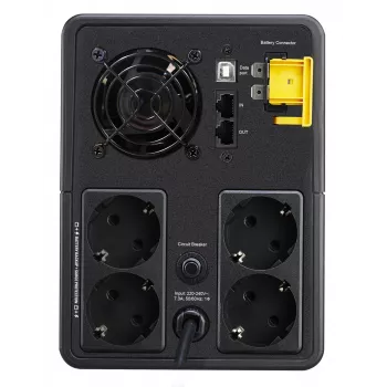APC Back-UPS, 1600VA, tower, 230V, 4x CEE 7/7 Schuko stopcontacten, AVR