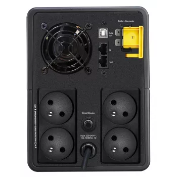 APC Back-UPS, 2200VA, tower, 230V, 4x CEE 7/5 Franse Schuko stopcontacten, AVR