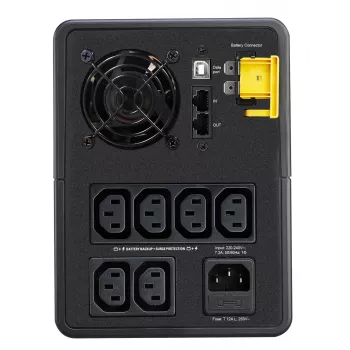 APC Back-UPS, 1600VA, tower, 230V, 6x IEC C13-uitgangen, AVR, line-interactive, 1,6 kVA, 900 W, sinus, 140 V, 300 V