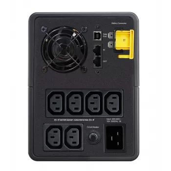 APC Back-UPS, 2200VA, tower, 230V, 6x IEC C13 stopcontacten, AVR, line-interactive, 2,2 kVA, 1200 W, sinus, 140 V, 300 V