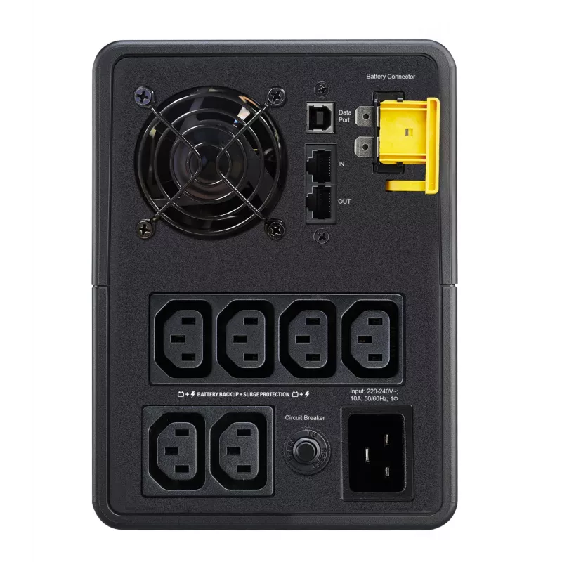 APC Back-UPS, 2200VA, tower, 230V, 6x IEC C13 stopcontacten, AVR, line-interactive, 2,2 kVA, 1200 W, sinus, 140 V, 300 V