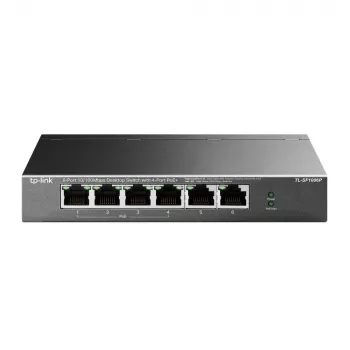 TP-Link TL-SF1006P netwerkswitch unmanaged Fast Ethernet (10/100) Power over Ethernet (PoE) zwart
