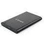 GEMBIRD USB 3.1 2,5 inch SATA HDD-behuizing met Type-C-aansluiting, geborsteld aluminium - zwart