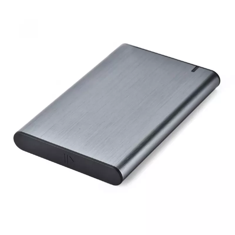 GEMBIRD USB 3.1 2,5 inch SATA HDD-behuizing met Type-C-aansluiting, geborsteld aluminium - grijs