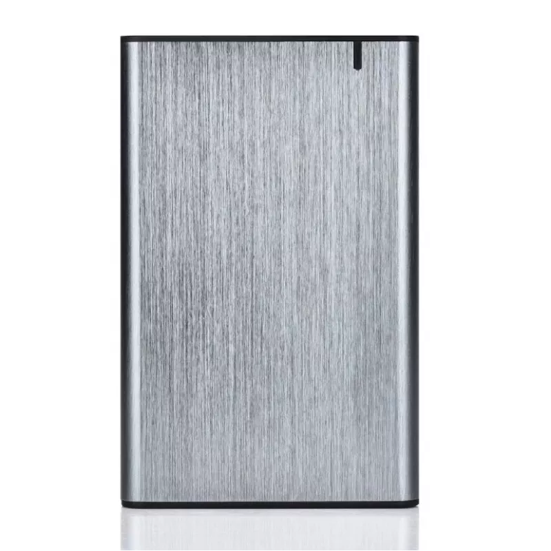 GEMBIRD USB 3.1 2,5 inch SATA HDD-behuizing met Type-C-aansluiting, geborsteld aluminium - grijs
