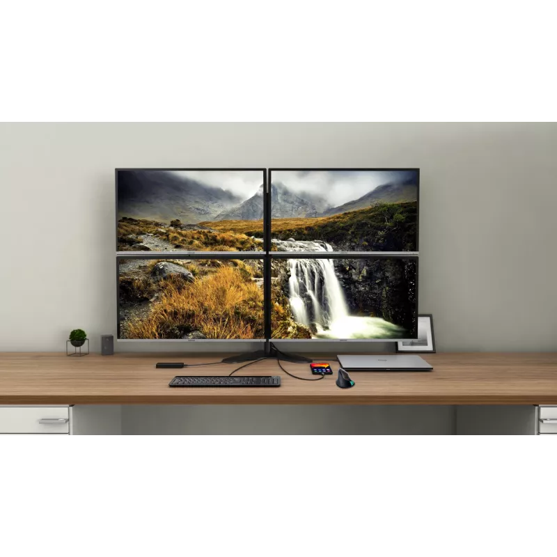 Dockingstation i-tec USB-C Quattro Display Dockingstation met Power Delivery 85 W