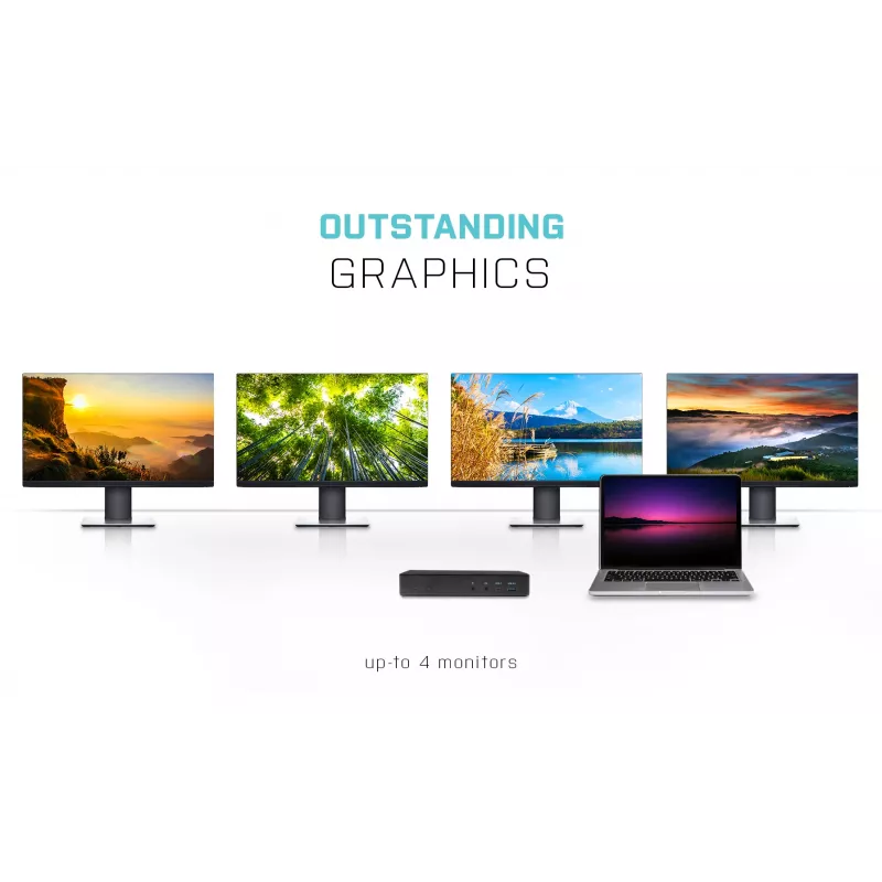Dockingstation i-tec USB-C Quattro Display Dockingstation met Power Delivery 85 W