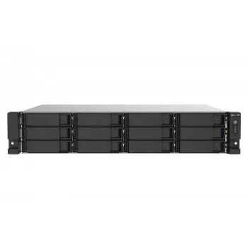 QNAP TS-1273AU-RP-8G NAS/opslagserver rack (2U) Ryzen Embedded V1500B 8 GB DDR4 0 TB QNAP QTS aluminium, zwart