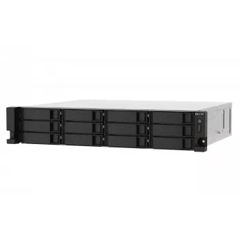 QNAP TS-1273AU-RP-8G NAS/opslagserver rack (2U) Ryzen Embedded V1500B 8 GB DDR4 0 TB QNAP QTS aluminium, zwart