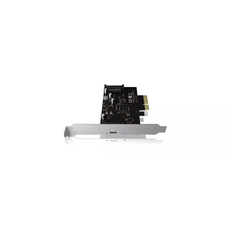ICY BOX IB-PCI1901-C32 PCIe 3.0 x4-controllerkaart, 1x USB-C 3.2 Gen 2x2, zwart