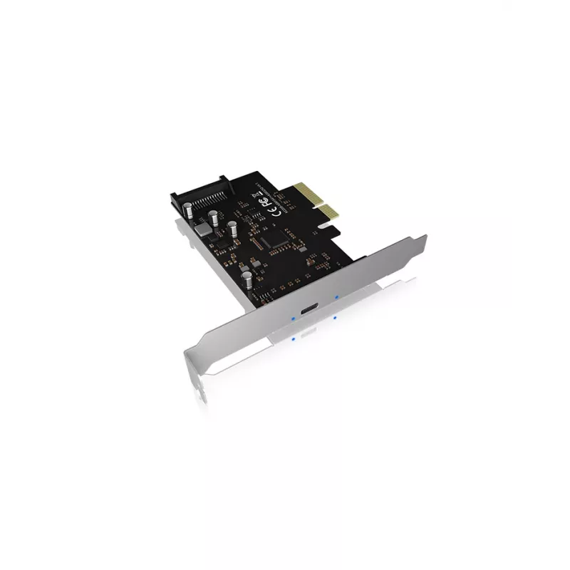 ICY BOX IB-PCI1901-C32 PCIe 3.0 x4-controllerkaart, 1x USB-C 3.2 Gen 2x2, zwart