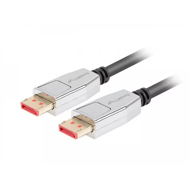 Lanberg CA-DPDP-20CU-0018-BK DisplayPort 1.4-kabel M/M 1,8 m, 8K 60 Hz, HDR, vergulde connectoren, zwart