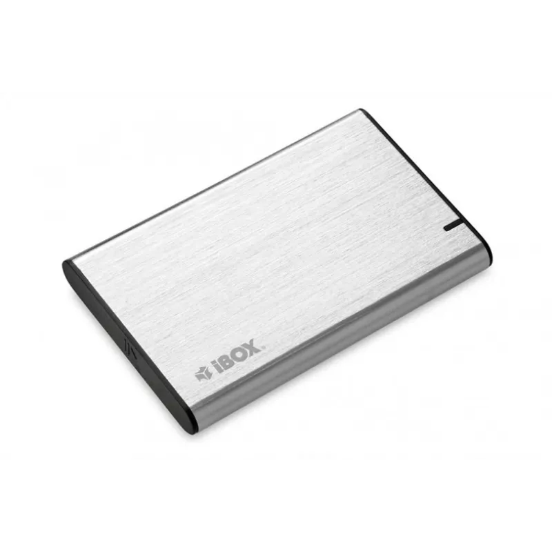 HDD/SSD-behuizing IBOX HD-05 — 2,5 inch SATA III, USB 3.2 Gen 1 (5 Gbit/s), Micro-USB B, tot 10 TB, grijs