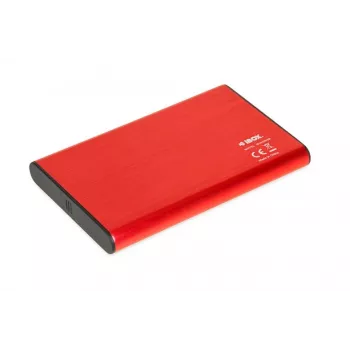 HDD/SSD-behuizing IBOX HD-05 rood 2,5 inch — USB 3.2 Gen 1 (5 Gbit/s), JMicron JMS578, tot 10 TB