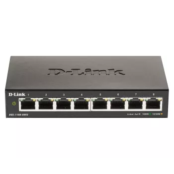 D-Link DGS-1100-08V2 managed L2 Gigabit Ethernet (10/100/1000) zwart