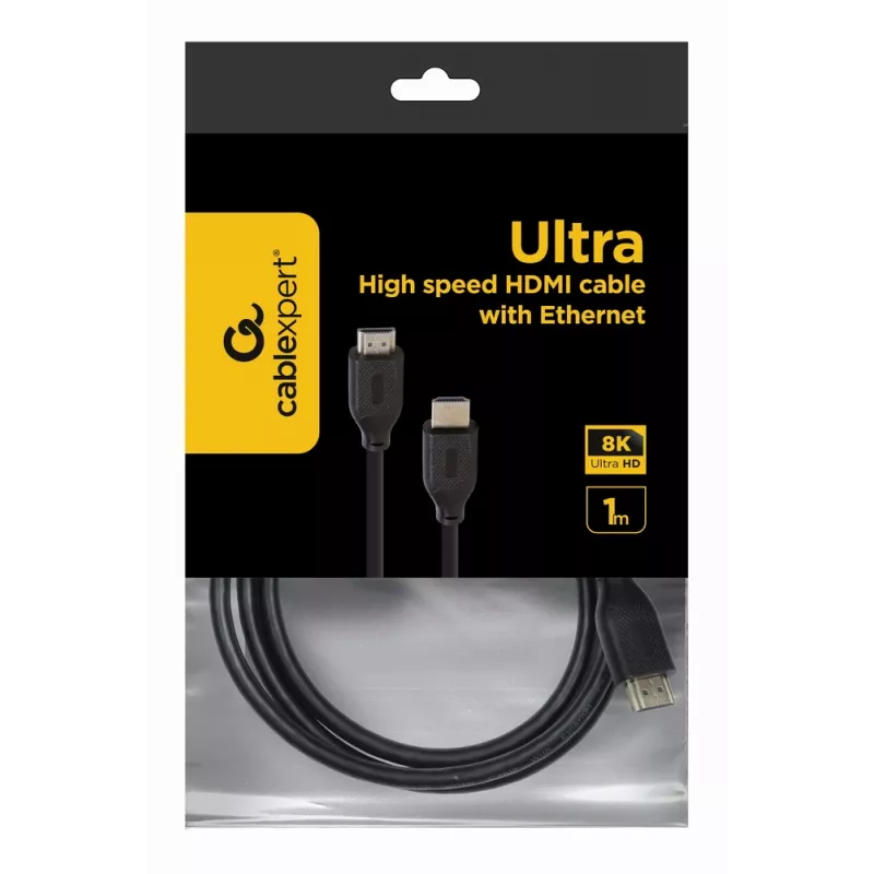 HDMI-kabel Gembird CC-HDMI8K-1M — 1 m, HDMI type A naar type A, HDMI 2.1, 48 Gbit/s, zwart