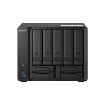 QNAP TS-H973AX NAS tower Ryzen Embedded V1500B 32 GB DDR4 0 TB QuTS hero Black