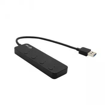 USB-hub i-tec USB 3.0 Metal HUB 4 poorten met afzonderlijke aan-/uit-schakelaars