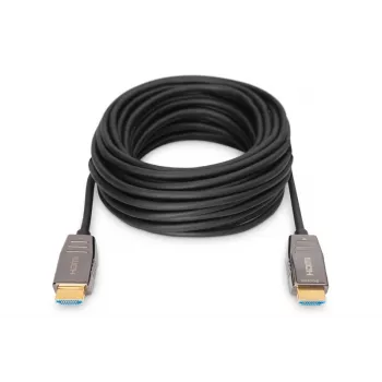 DIGITUS HDMI AOC hybride glasvezelkabel, Type-A stekker/stekker, 15 m, UHD 8K@60Hz, CE, zwart